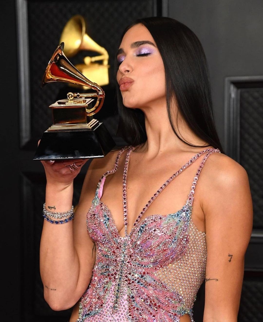 Dua Lipa In A Naked Dress At Rd Annual Grammy Awards Photos