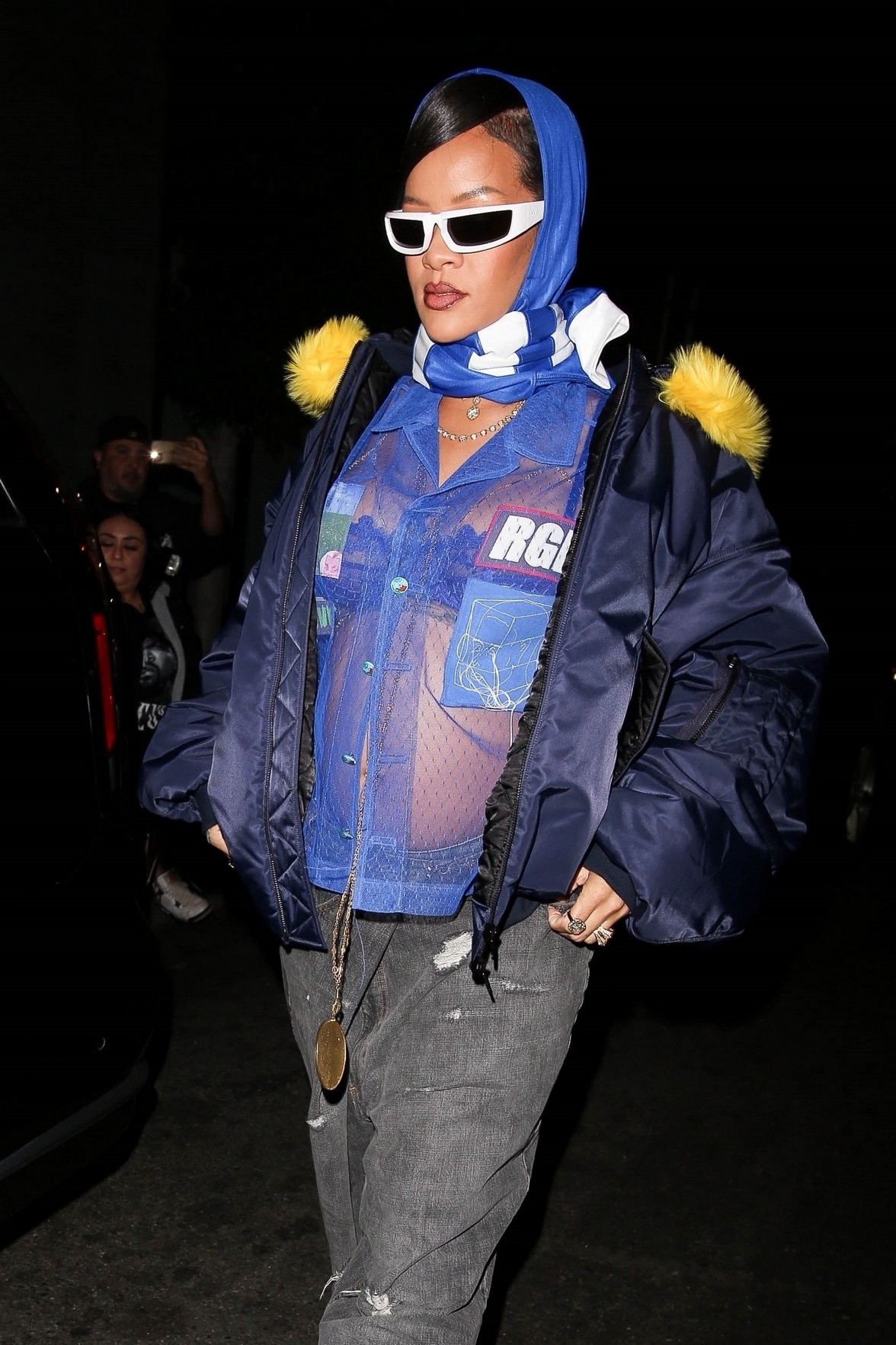 Rihanna Flaunts Her Baby Bump At Super Bowl 2022