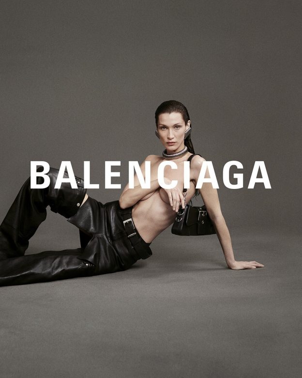 Bella Hadid Topless For Balenciaga