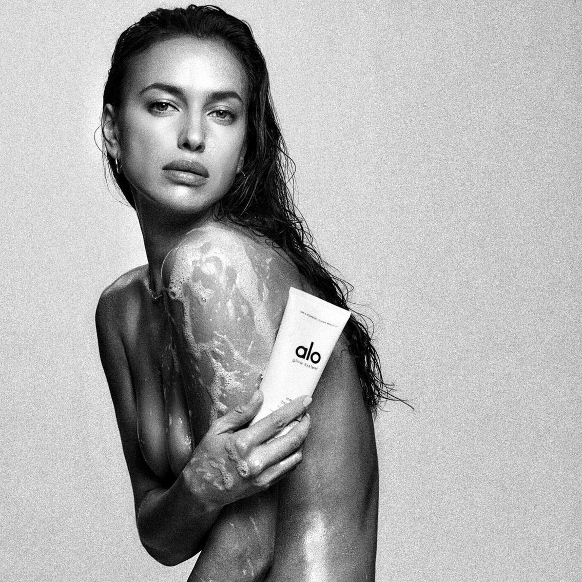 Irina Shayk Topless For Alo Wellness 