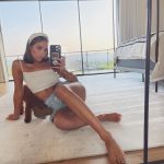 Olivia Culpo Barefoot Selfie