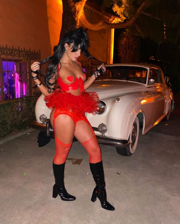 Sommer Ray Topless For Halloween 2021