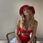 Elsa Hosk In A Scarlet Bikini