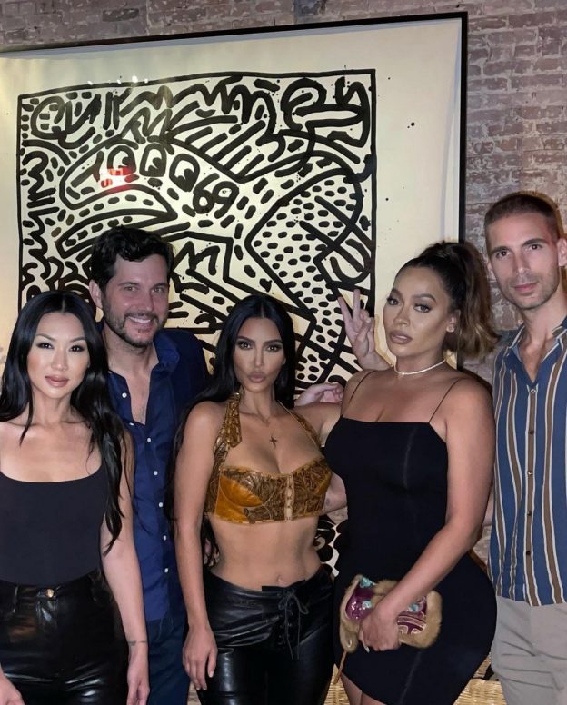 Kim Kardashian Went To Dinner In Leather Bralette (25 Photos)