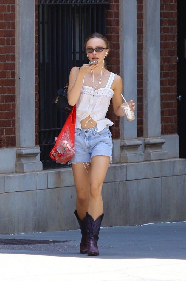 Lily-Rose Depp Hot In Cowboy Boots