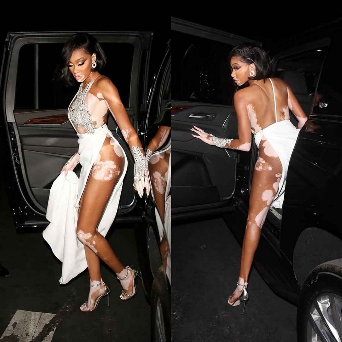 Winnie Harlow In Shamless Dress Without Panties At Anastasia Karanikolaou Birthday