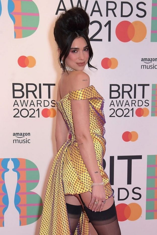 Dua Lipa In Stockings Wowed The Audience At The BRIT Awards 2021 With A Revealing Outfit