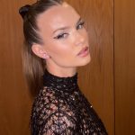 Josephine Skriver In Nude Dress At Oscars Party 2021 (7 Photos)
