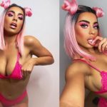 Katie Salmon Sexy In Pink Lingerie