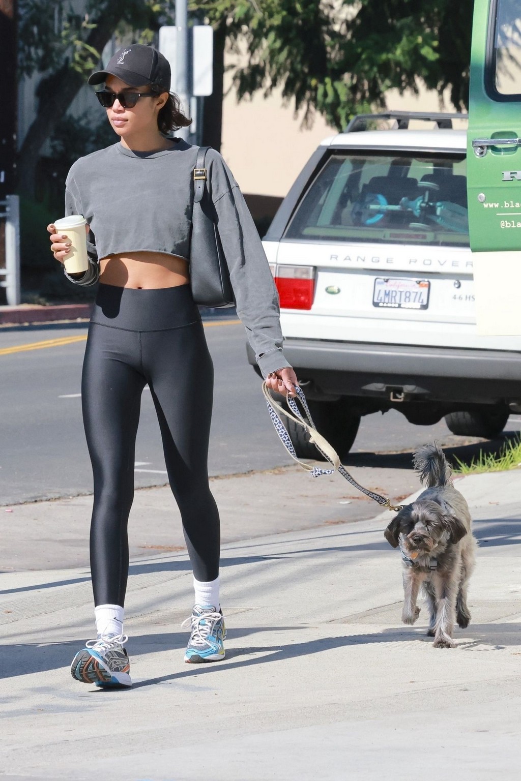 Laura Harrier Leggings In Cameltoe