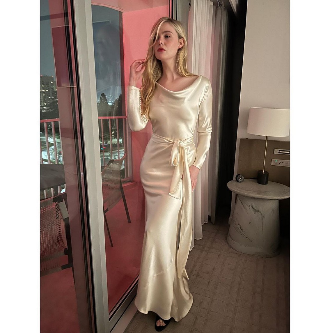 Elle Fanning In Alexander McQueen Dress