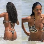 Tina Kunakey Exposed Her Tight Ass In A Bikini