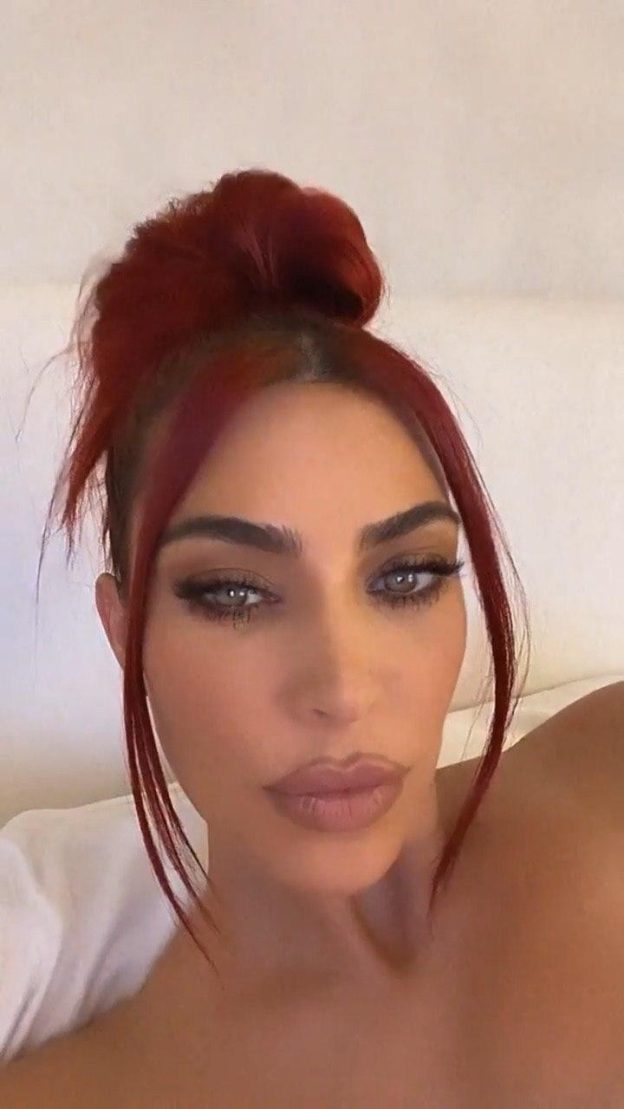 Kim Kardashian Sexy Redhead Bitch (10 Deleted Photos And Videos)