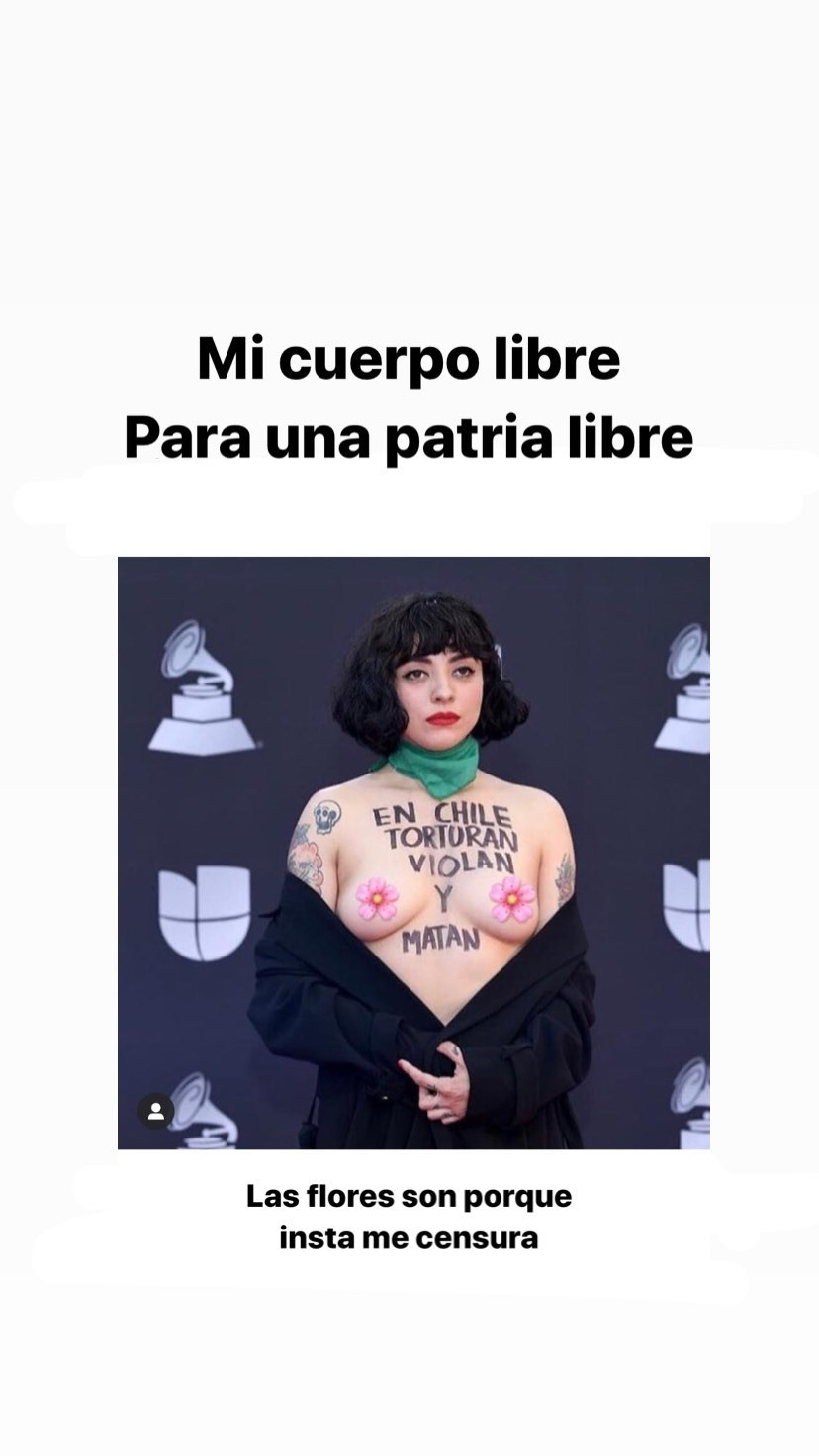 Mon Laferte Undressed in public