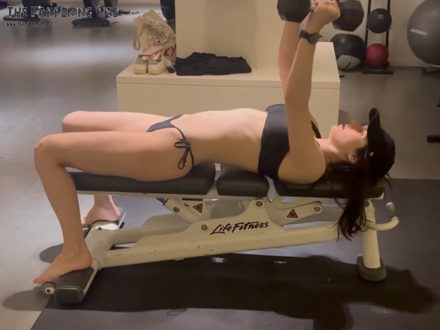 Alexandra Daddario Sexy Bikini In Gym