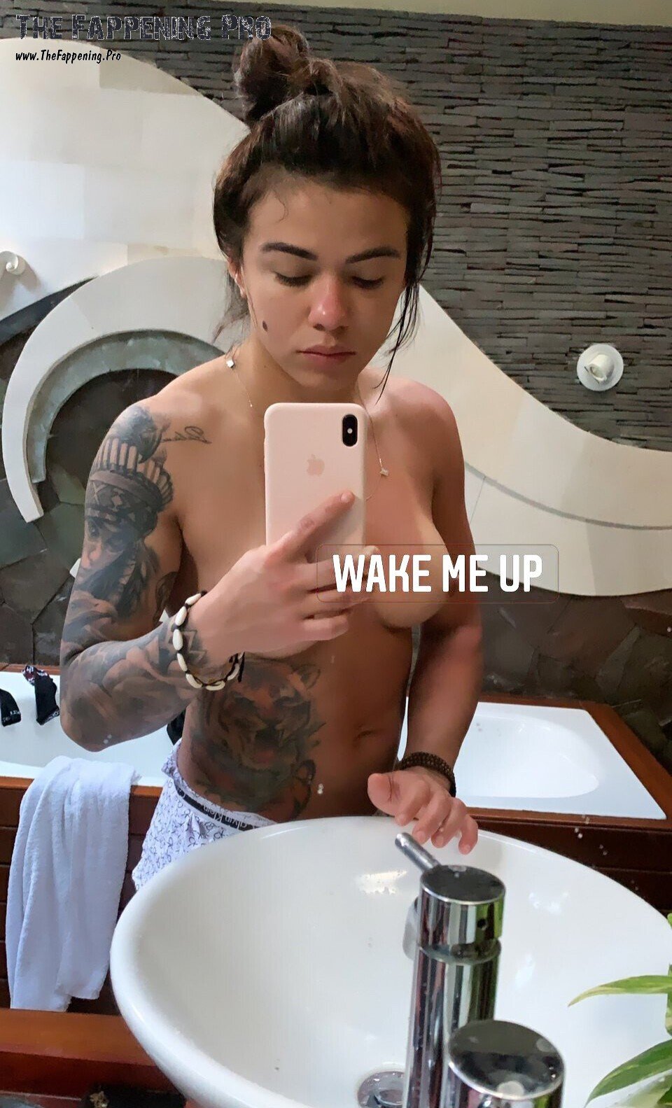 Claudia Gadelha Topless Breakfast