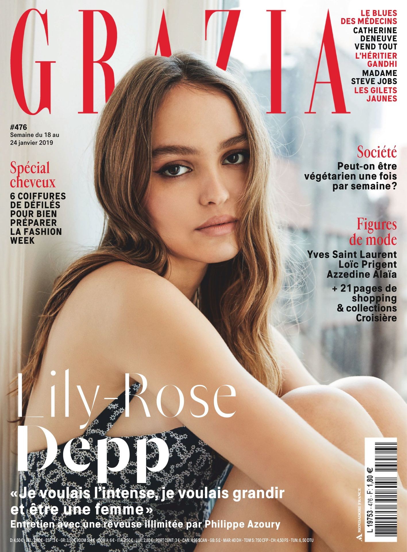 Lily-Rose Depp Sexy Grazia