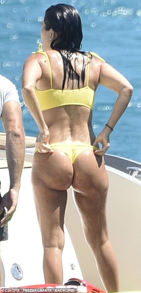 Kourtney Kardashian Yellow Bikini