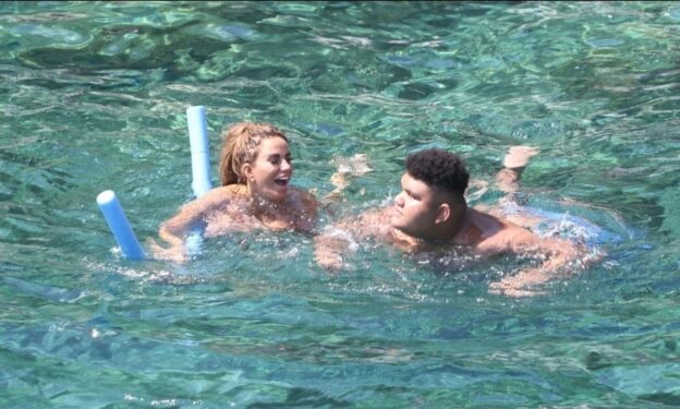 Katie Price Topless Swimming With Son (11 Pics)