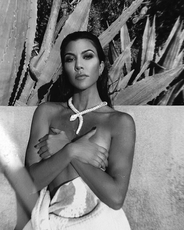 Kourtney Kardashian Topless Covered | #The Fappening