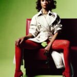 Zoe Saldana Sexy In Red Stockings