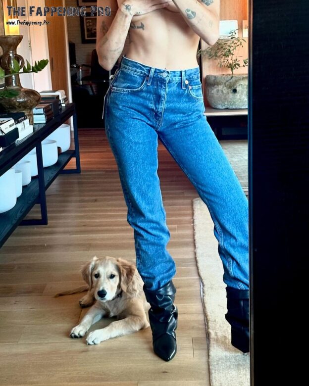 Miley Cyrus Topless Covered