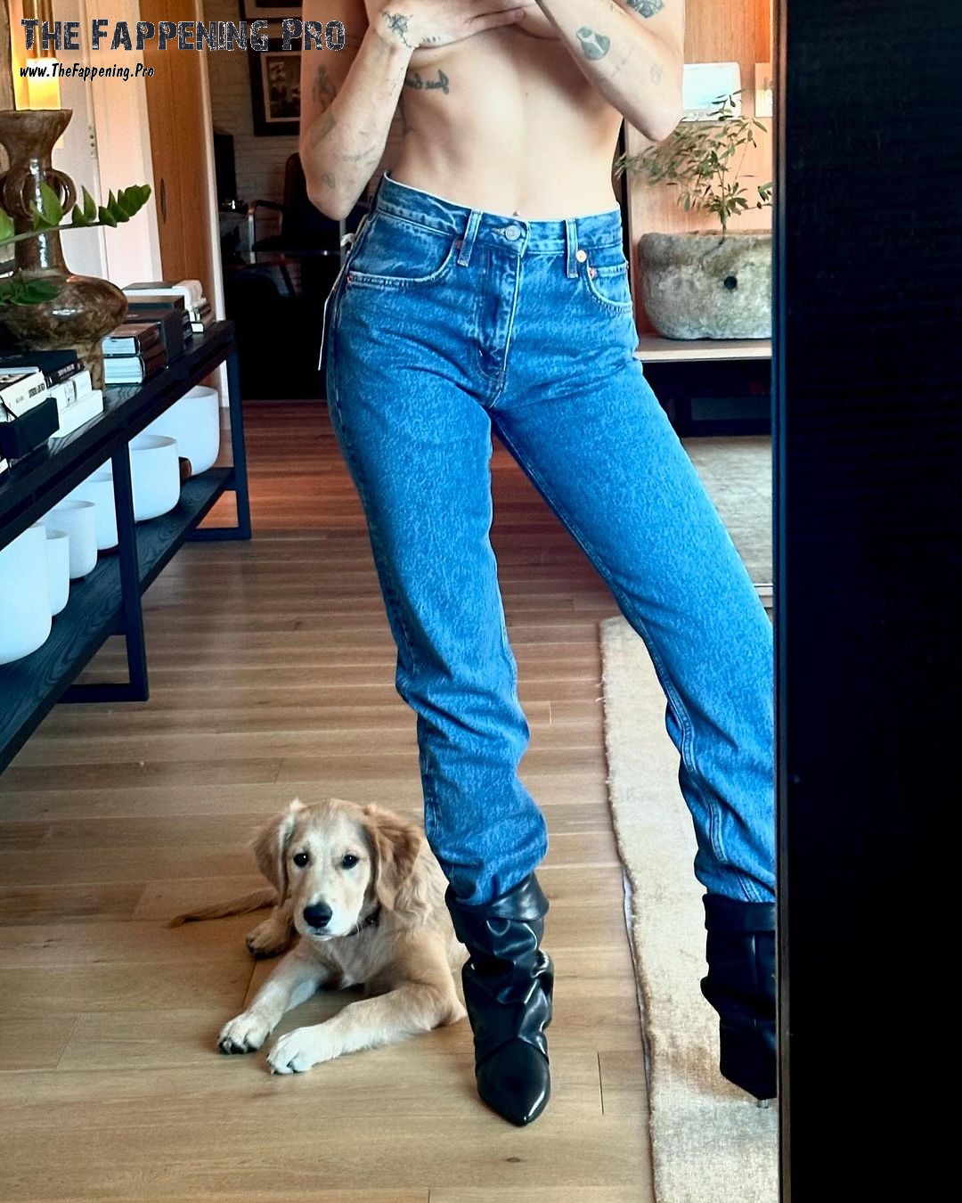 Miley Cyrus Topless Covered