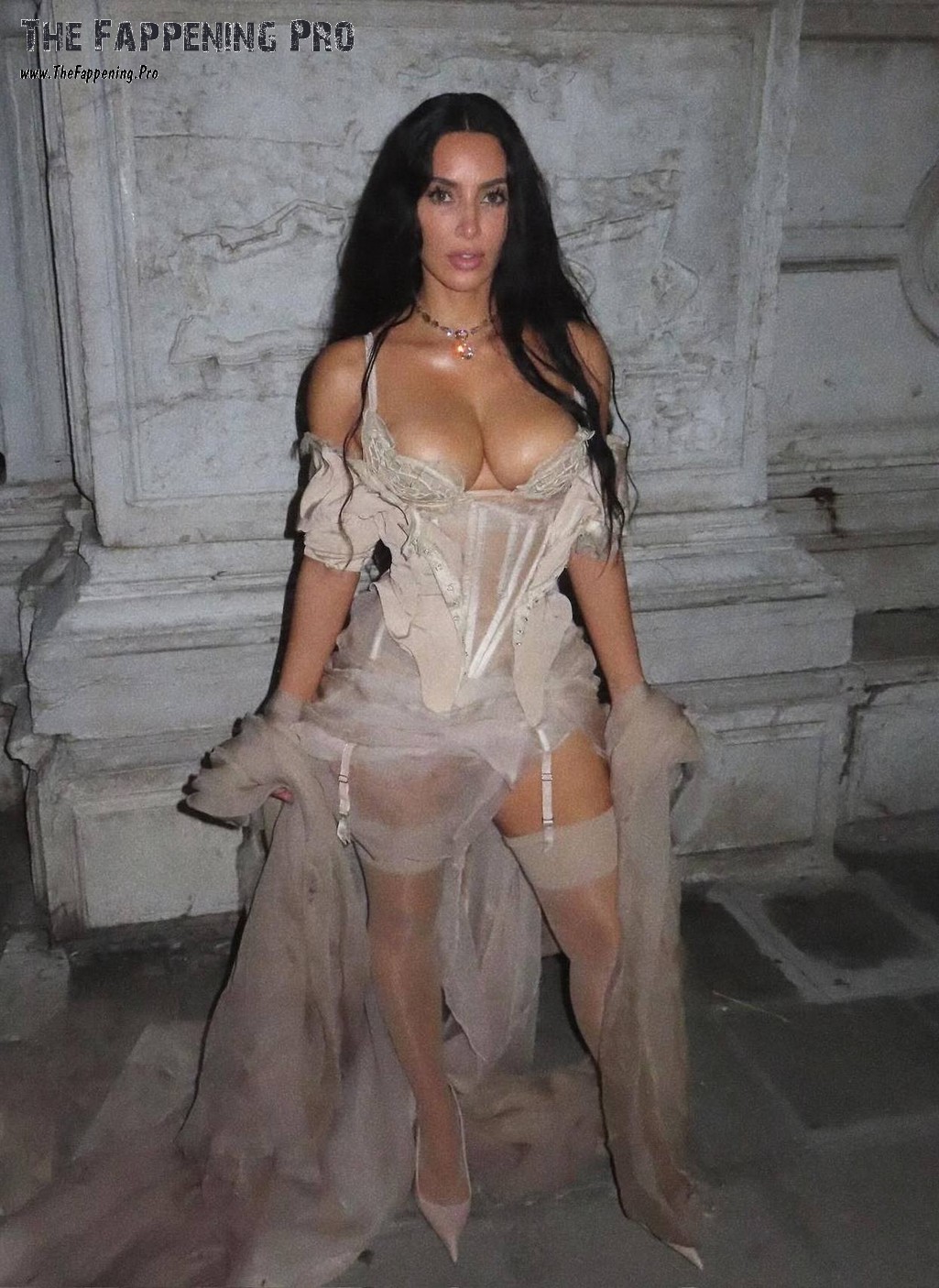 Kim Kardashian Sexy In Stockings