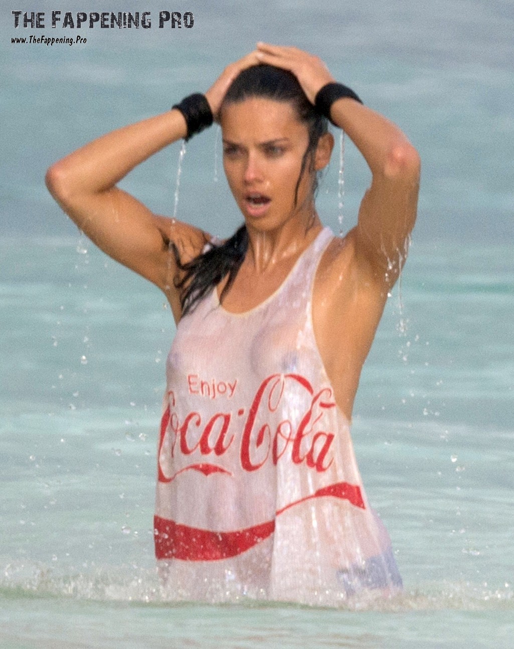 Adriana Lima Tits In Wet Tshirt