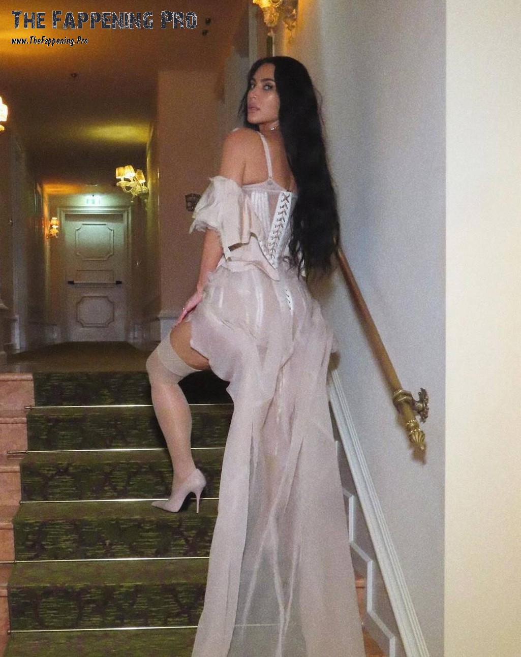 Kim Kardashian Sexy In Stockings (18+ Photos)