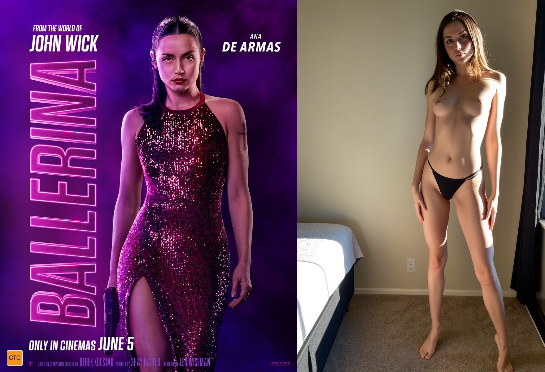 Ana de Armas Nude Eve Macarro In Ballerina 2025