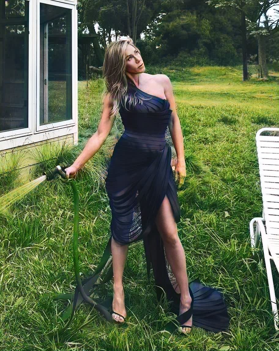 Jennifer Aniston Sexy Colorized