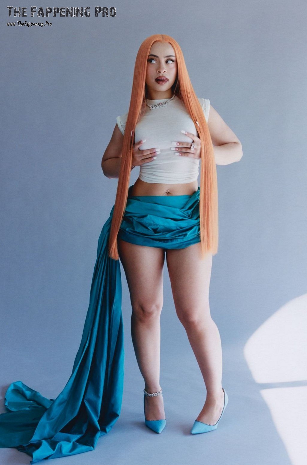 Ice Spice Sexy In Short Skirt