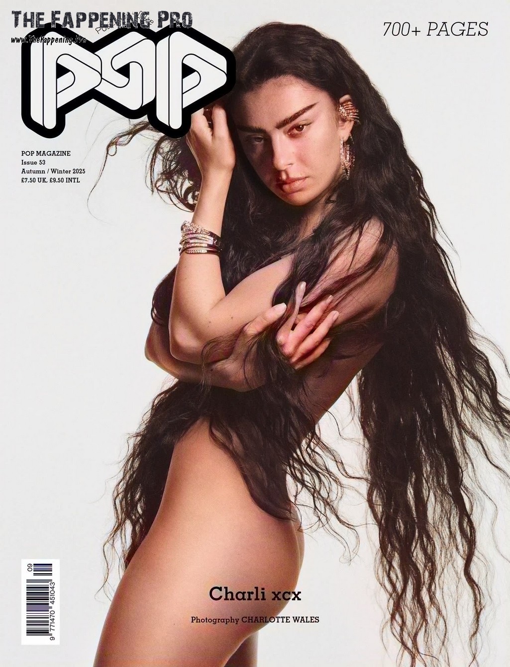 Charli XCX Naked For POP Magazine Autumn Winter 2025 Colorized