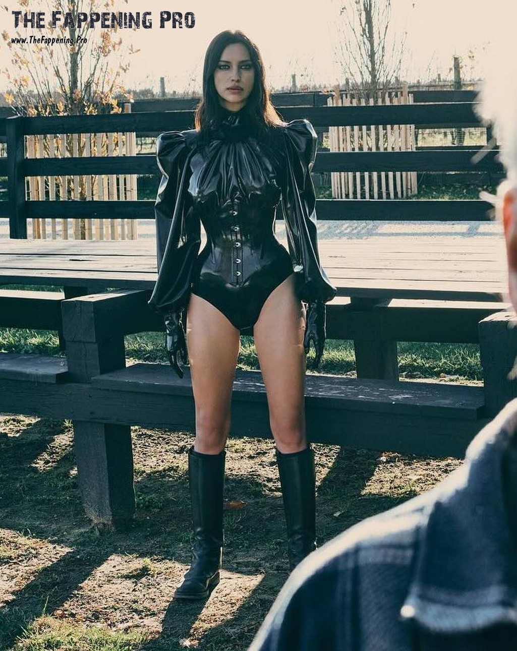 Irina Shayk Sexy In Leather Body