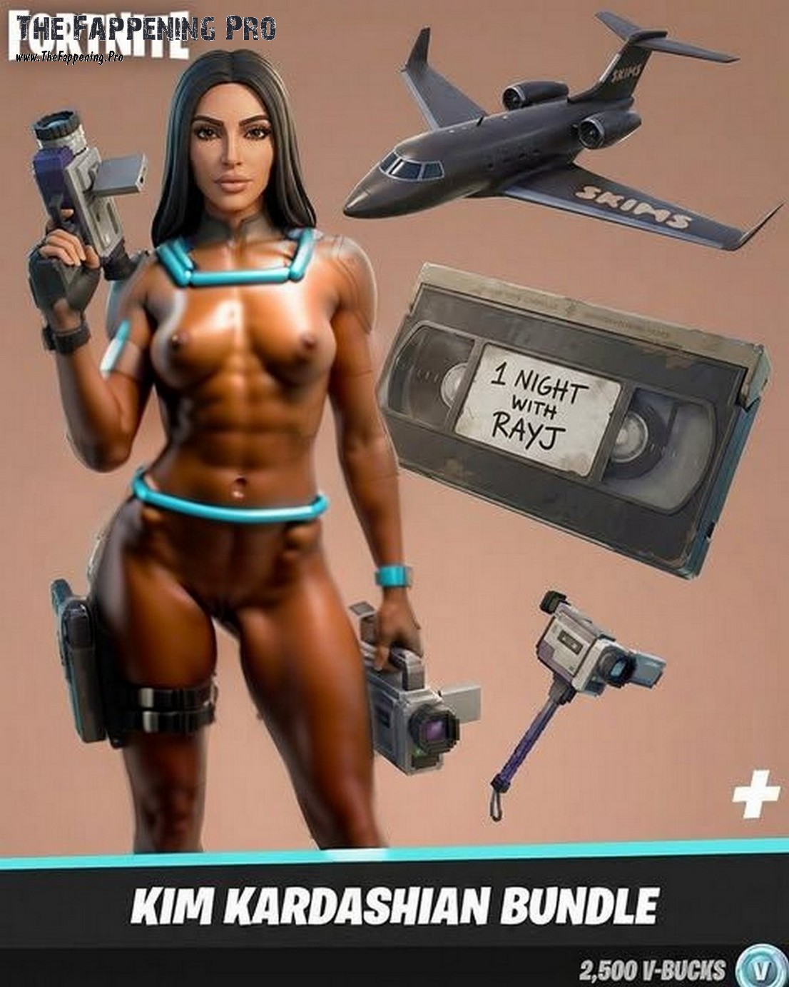 Kim Kardashian Nude Fortnite Character Skin 4