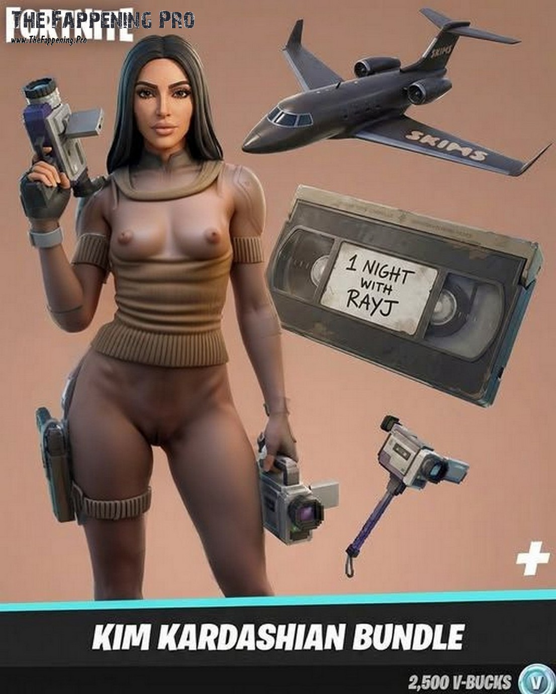Kim Kardashian Fortnite Naked Character Look
