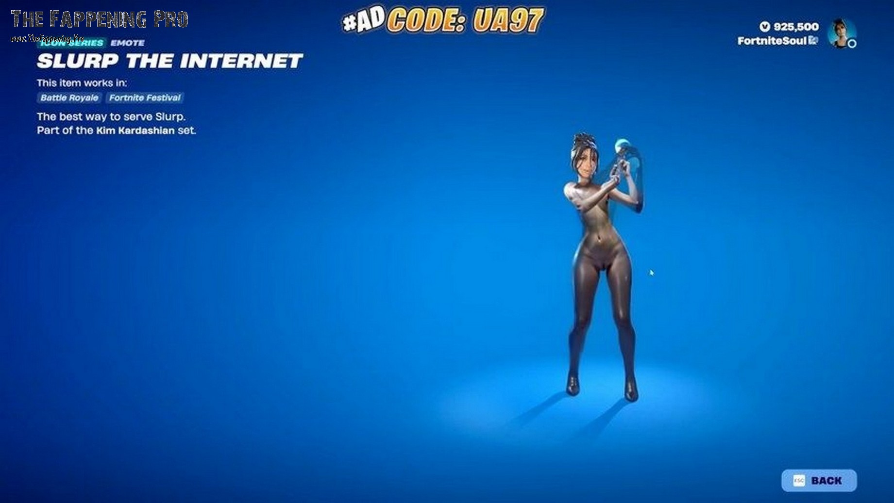 Kim Kardashian Fortnite Nude Skin 3