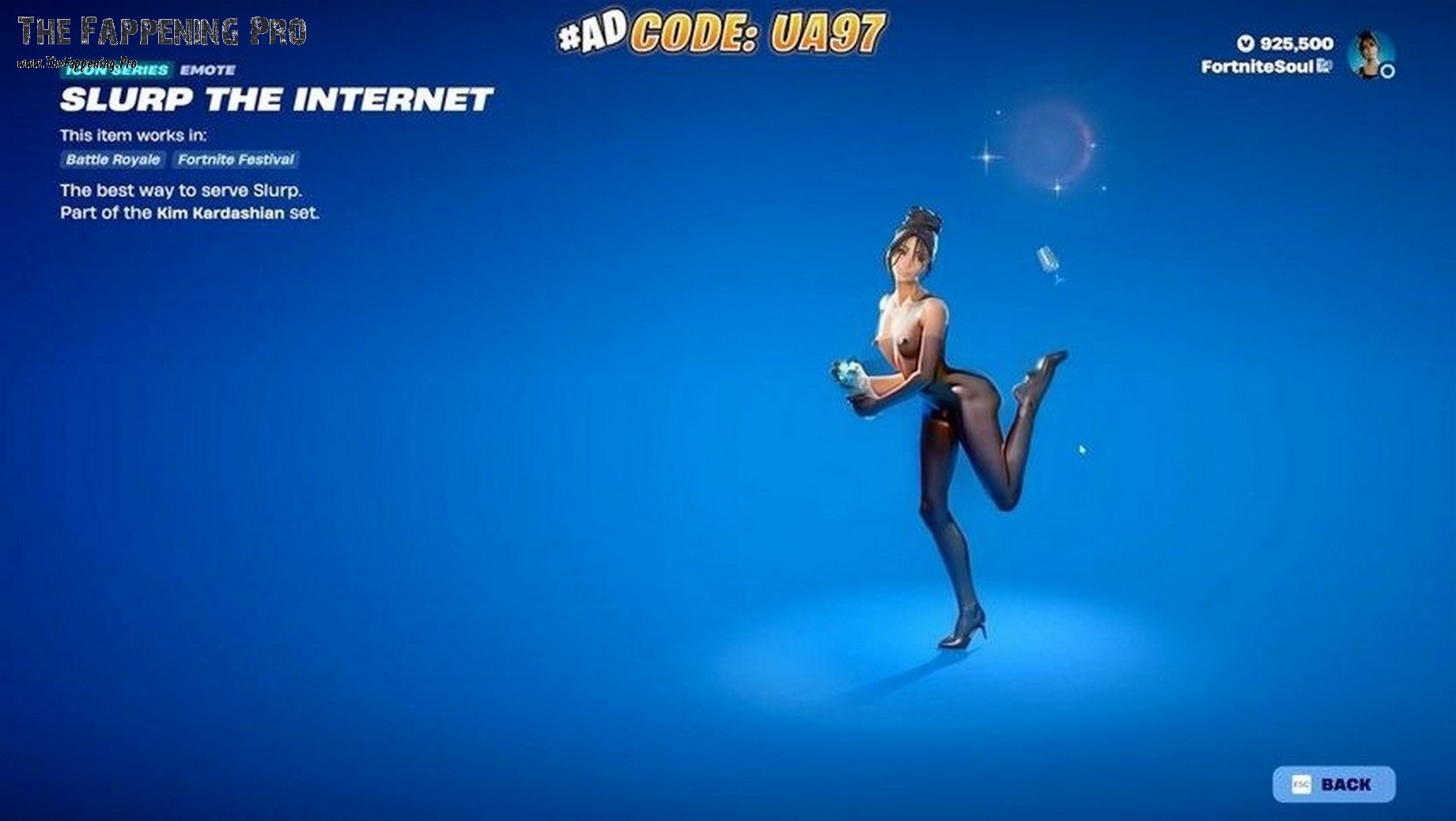 Kim Kardashian Fortnite Nude Skin 1