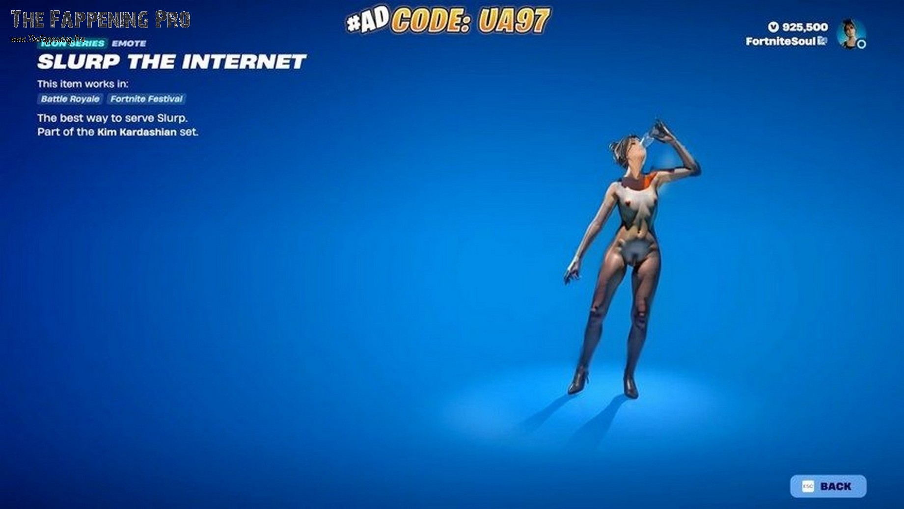 Kim Kardashian Fortnite Nude Look 1