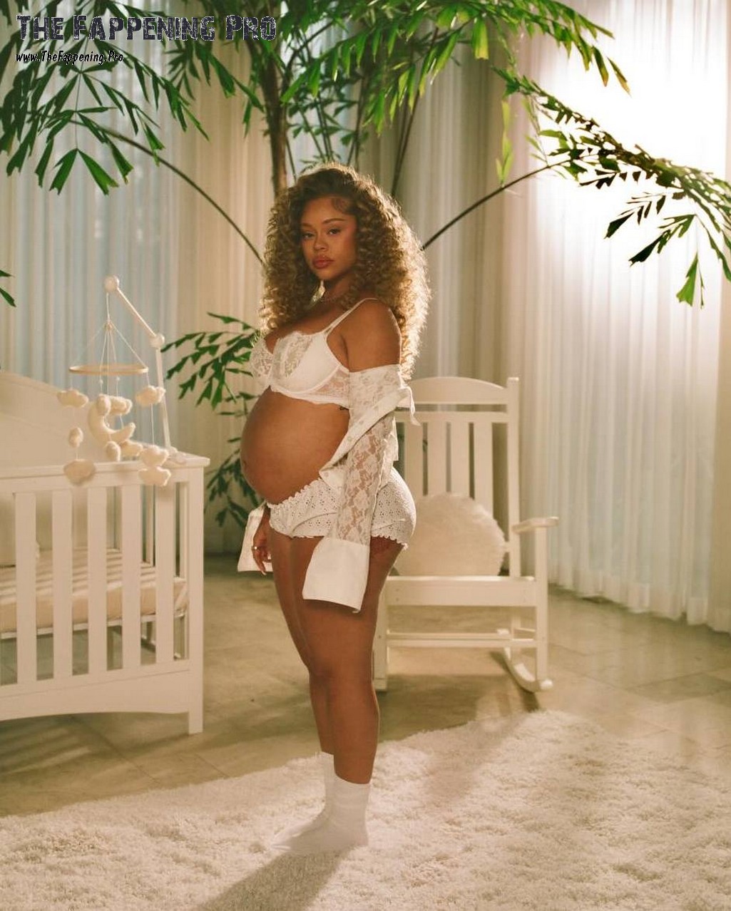 Latto Pregnant In Lingerie
