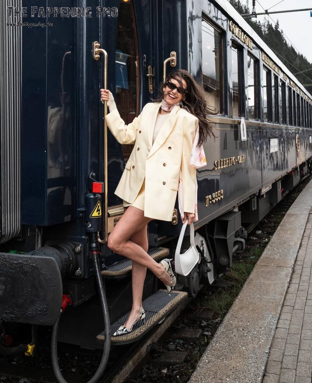 Nina Dobrev Sexy On The Train 