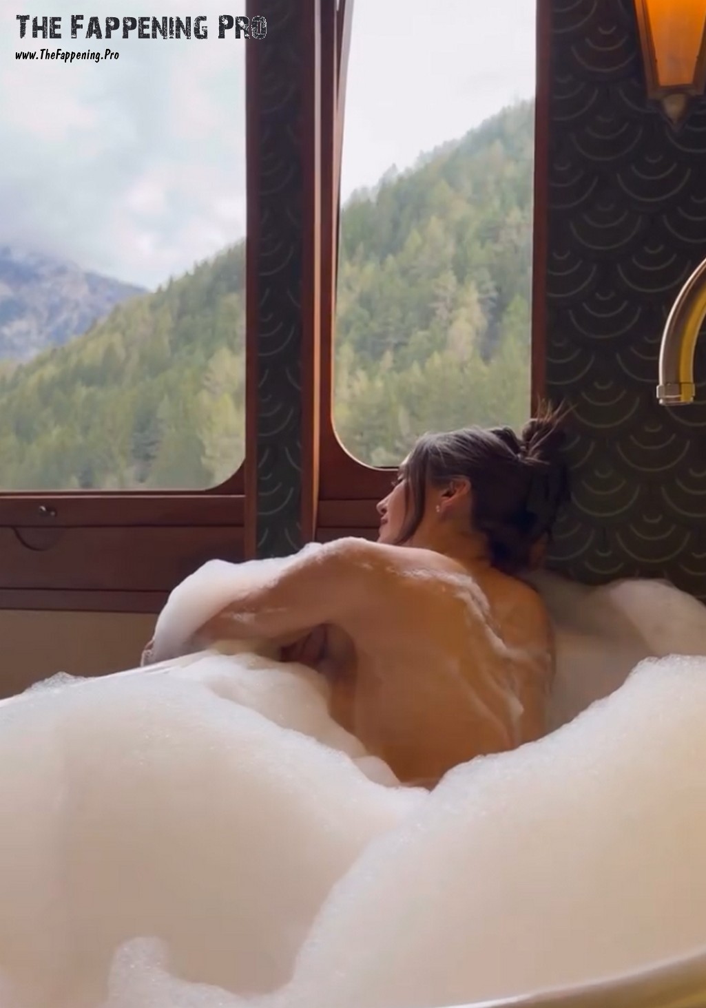 Nina Dobrev Topless In Bath