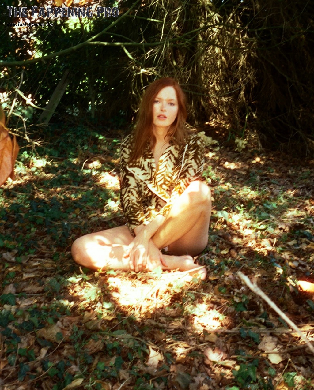Ellie Bamber BareFoot In The Forest
