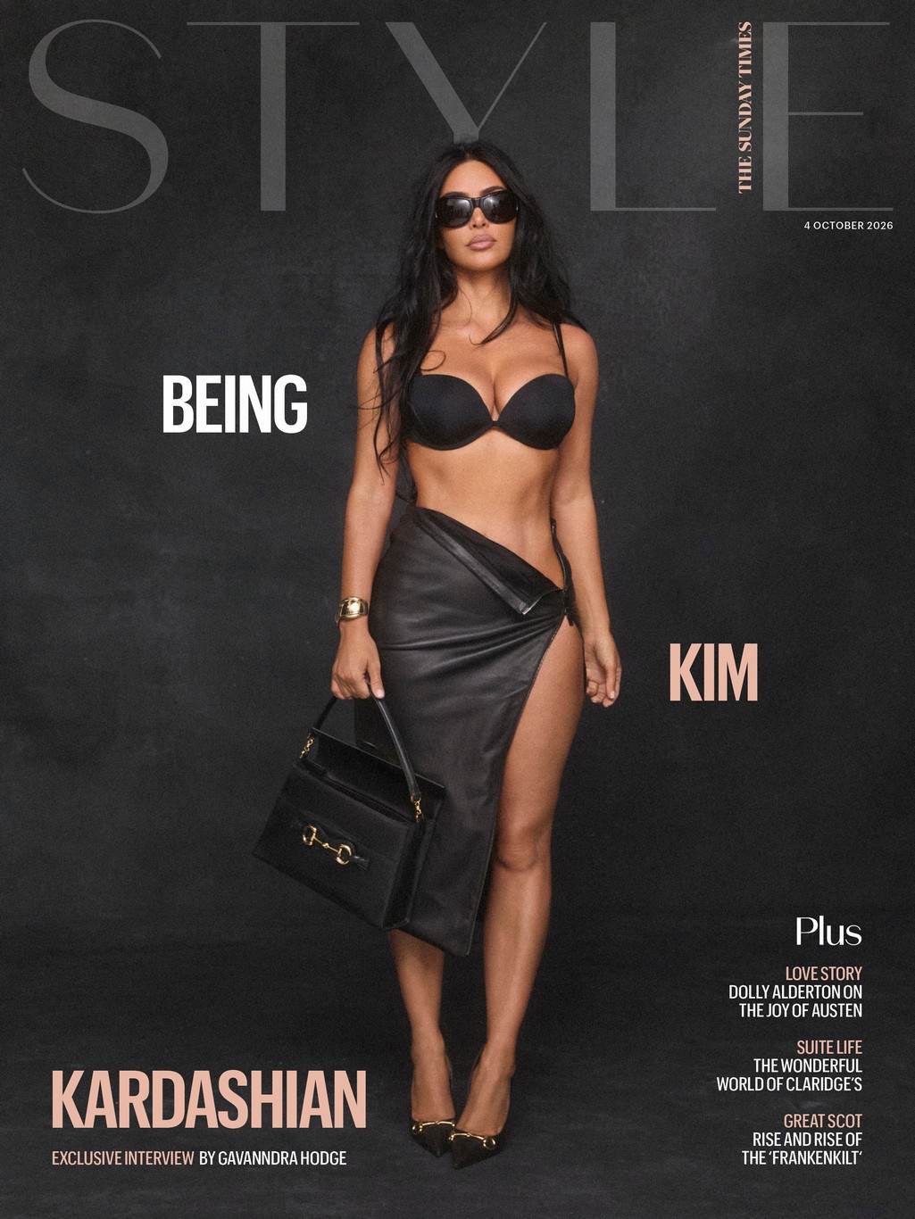 Kim Kardashian Sexy For The Sunday Times Style
