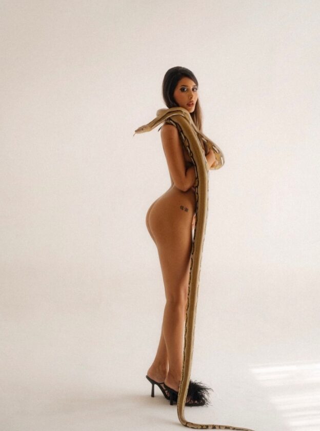 Naked Girl With Snake