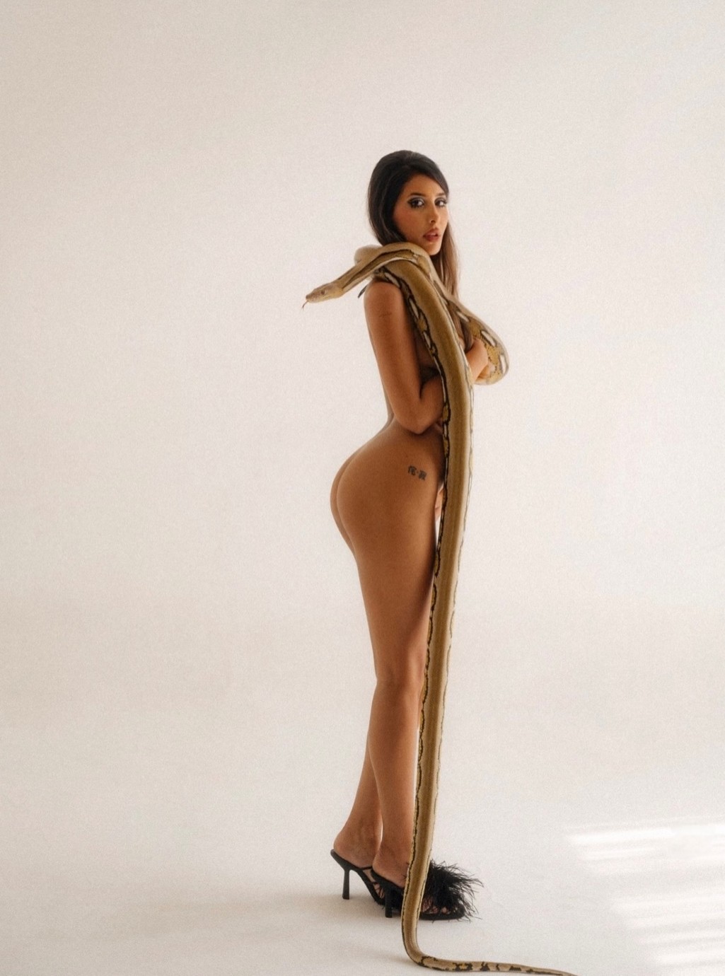 Naked Girl With Snake